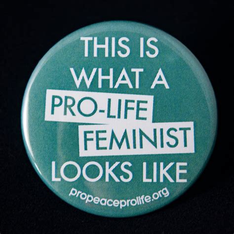Pro Life Feminist Button Rehumanize