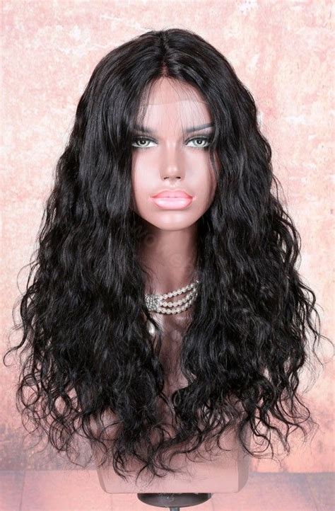 Lace Part Affordable Wigs Indian Remy Hair Natural Wave 18 Inches Color 1b 150 Hair Density
