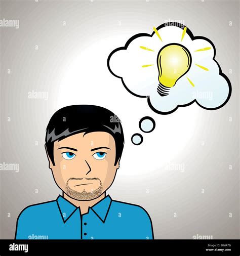 Vector Illustration Of Man Who Have An Idea Stock Vector Image And Art