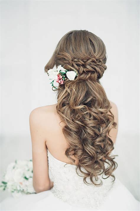 Besides, the ombre shade is also becoming very essential if you want to look trendy and hot. Cute Half Up Half Down Wedding Hairstyles | Deer Pearl Flowers