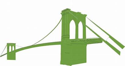 Bridge Brooklyn Clip Silhouette Clipart Vector Clker