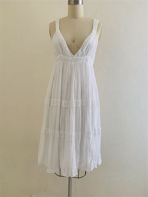 Reserved ~vintage White Cotton Summer Dress
