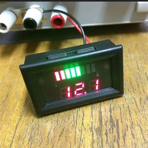 V Acid Lead Battery Charge Level Indicator Red Digit Lithium Battery Capacity Meter Led Tester