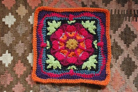English Garden Afghan Square Pattern By Julie Yeager Crochet Blanket