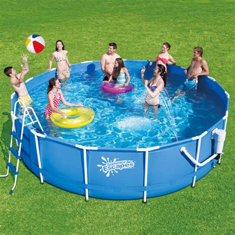 Summer Escapes 14 Ft X 42 In Metal Frame Pool Set Pool Fun At Kmart