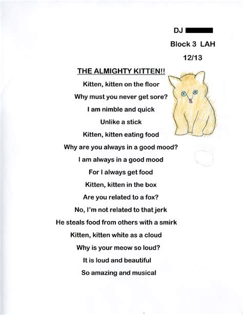 Middle school Poems