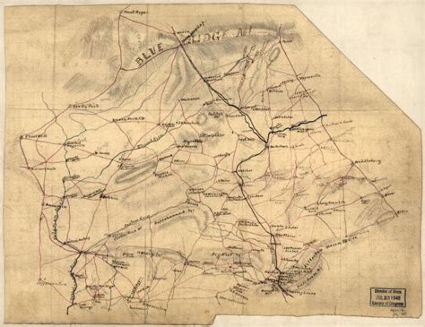 Map Of Fauquier County Va Library Of Congress