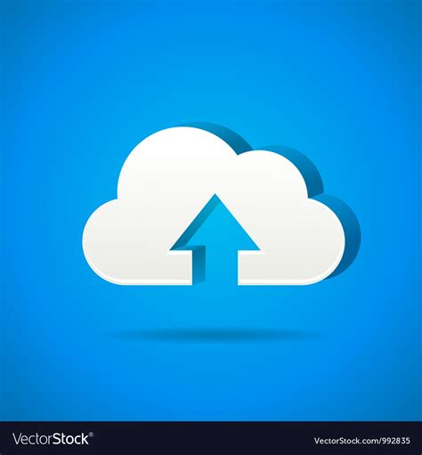 Cloud App Icon Upload Files Royalty Free Vector Image