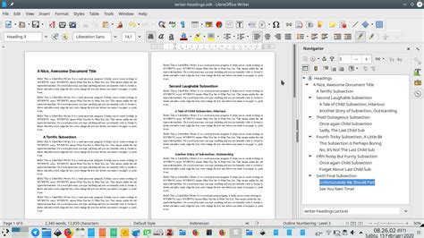 Libreoffice Writer Working With Headings