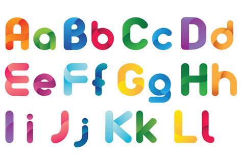 Colourful Rounded Alphabet Paperzip