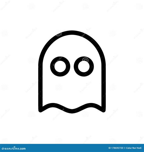 Ghost Icon Flat Vector Template Design Trendy Stock Vector