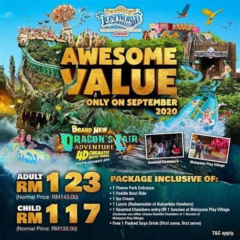 Every awesome attraction here is maintained and sanitized continuously to ensure everyone is safe. Now till 30 Sep 2020: Lost World Of Tambun Awesome Saver ...