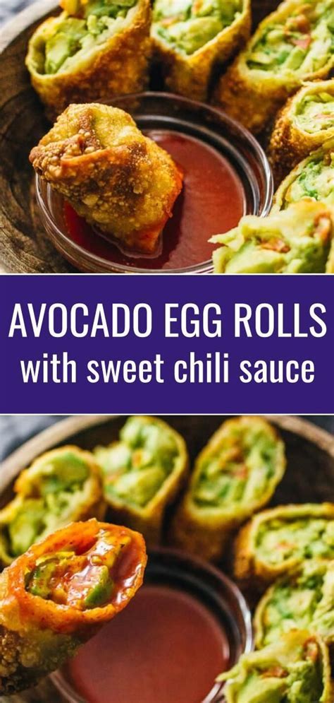In a bowl, mash two avocados. These avocado egg rolls are fried to crispy perfection and ...