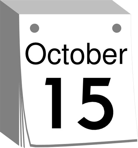 October Calendar Date Clip Art At Vector Clip Art Online