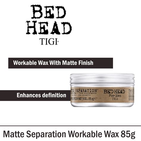 Buy Tigi Bed Head For Men Matte Separation Workable Wax G On Ezbuy Sg