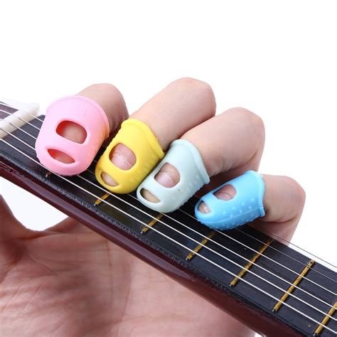 4pcs Silicone Guitar Picks Rings Thumb Pick Finger Picks Protector ...