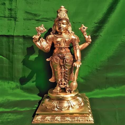 Golden Brass Lord Vishnu Statue For Worship At Rs 1900 Piece In