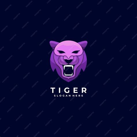 Premium Vector Logo Illustration Tiger Head Colorful Style