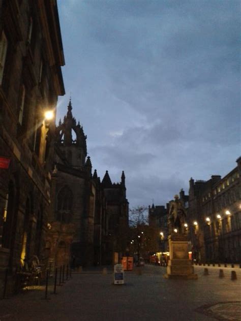 Our Departure Point On The Royal Mile Edinburgh Illuminated This