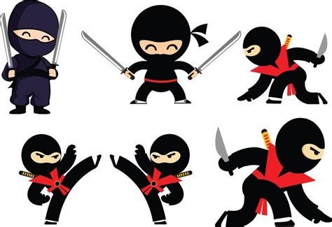 Ninja Svg Files For Cricut Cute Ninja Clipart Files Ninja Etsy In