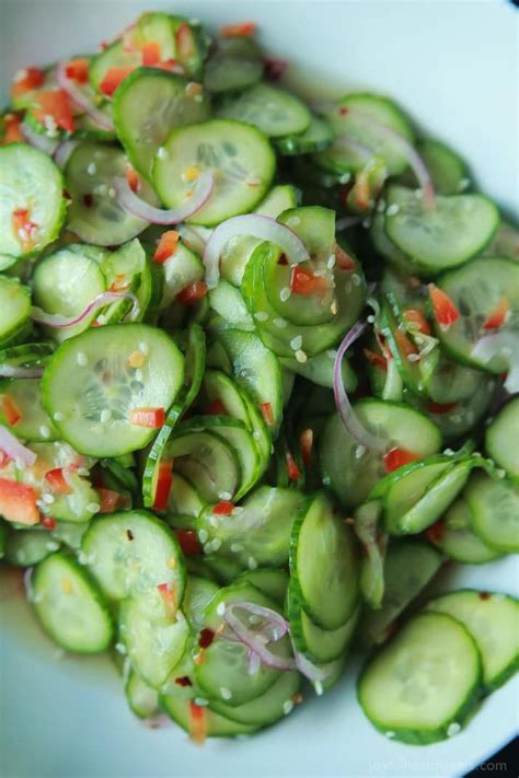 an easy to make asian cucumber salad that s full of crunchy cucumber rice wine vinegar and a