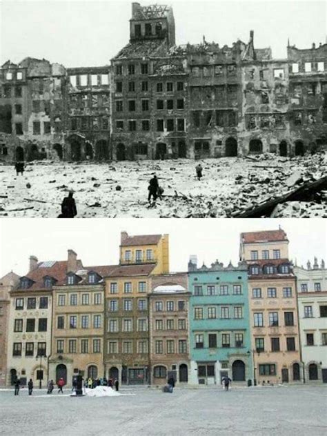 No daylight saving time at the moment. Warsaw-Poland 1945 2016 | WWII - Then and Now | Poland ww2 ...