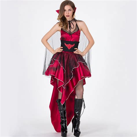 Adult Women Queen Of Vampire Costume For Halloweenstage Performance
