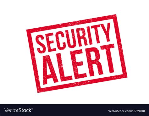 Security Alert Rubber Stamp Royalty Free Vector Image
