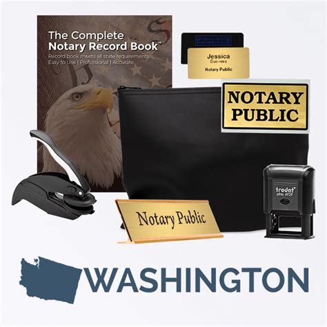 Washington Deluxe Notary Kit W Journal Pouch Simply Stamps