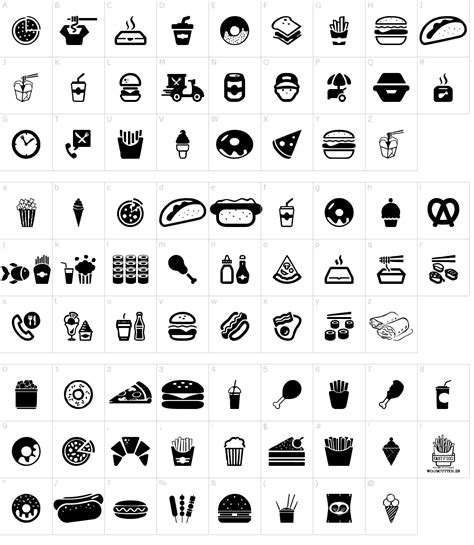 Votes, rated based on results identification. Fast Food Icons Font Download