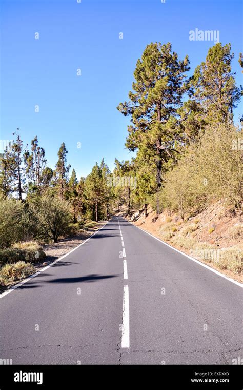 Long Lonely Road Stock Photo Alamy