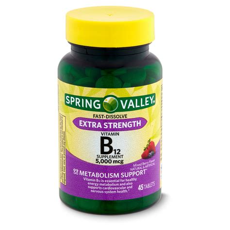 Spring Valley Mixed Berry Flavor Extra Strength Vitamin B12 Supplement