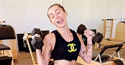 Miley Cyrus Gets Last Minute Workout In Ahead Of Mtv Vmas Performance