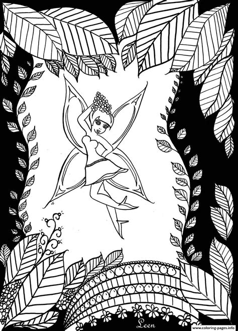 Adult Leen Margot The Forest Fairy Coloring Pages Printable