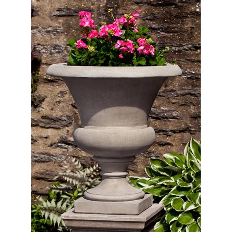 Campania International Wilton Urn Cast Stone Planter Stone Planters