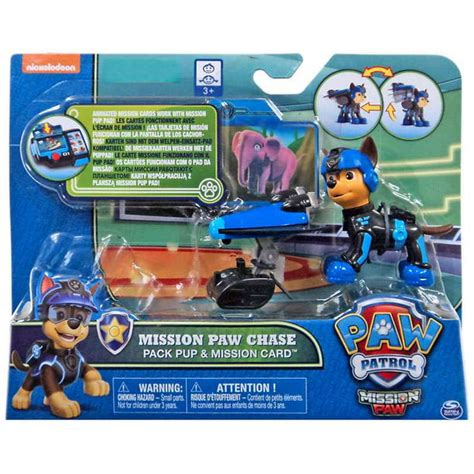 Paw Patrol Pack Pup And Mission Card Mission Paw Chase Figure Walmart