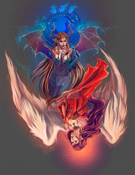 Angel And Demon By Dariadz On Deviantart