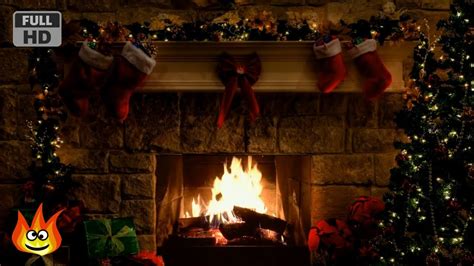Christmas Fireplace Scene With Crackling Fire Sounds 6