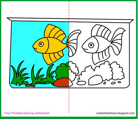 Printable Drawing Sheets at GetDrawings | Free download Fish coloring by numbers worksheet.