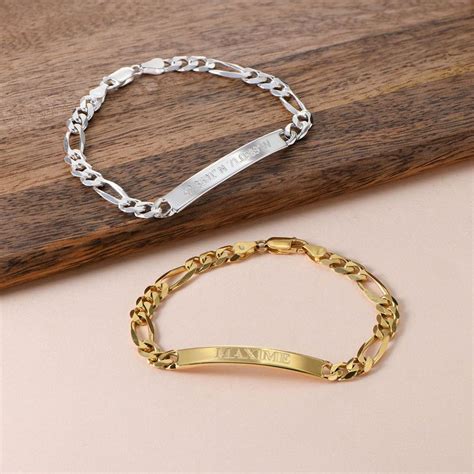 Amigo Id Bracelet For Men In K Gold Plating Bracelets For Men