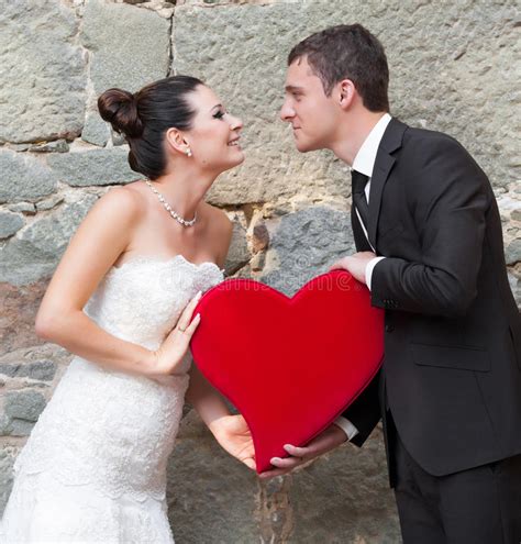 Bride And Groom Stock Image Image Of Bridal Heart Event 64878427
