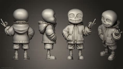 Figurines Simple Sans Undertale Stkpr1134 3d Stl Model For Cnc