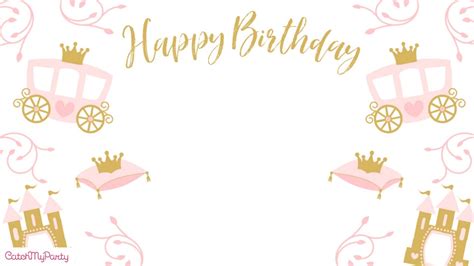 Free Zoom Backgrounds For Girl Virtual Birthday Parties Catch My Party