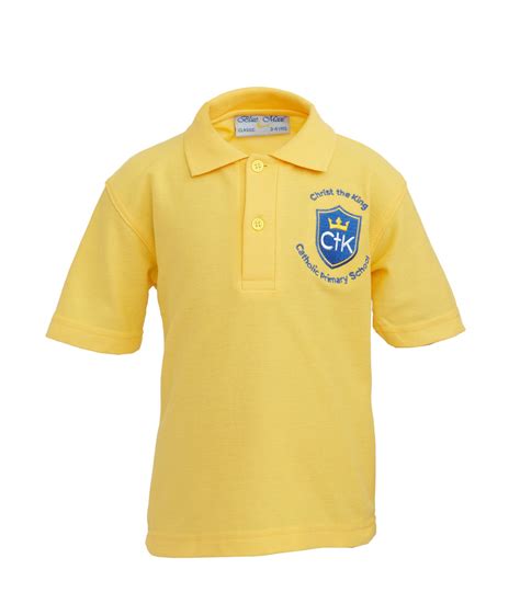 Ctk Gold Polo Shirt With School Logo 8791 Christ The King Primary