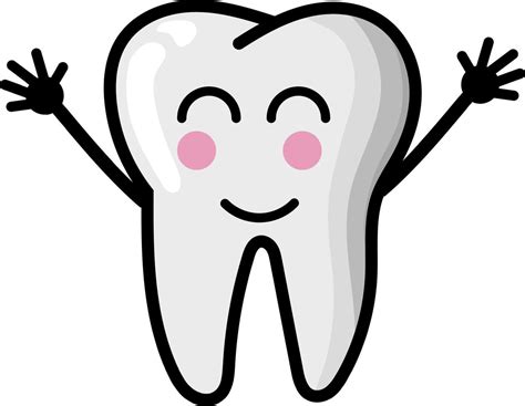 dientes dental lindo ilustración conjunto emoticon diente icono firmar dientes 3225082 vector en