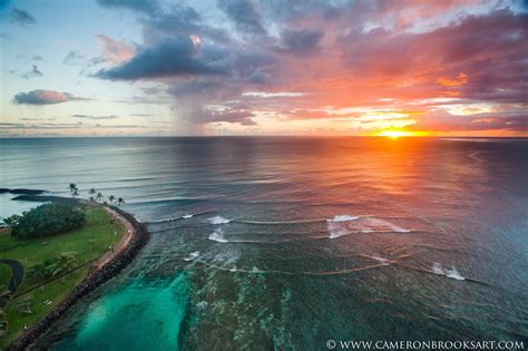 Wonderful Sunset Off Magic Island Ala Moana Beach Park Oahu Hi Ala