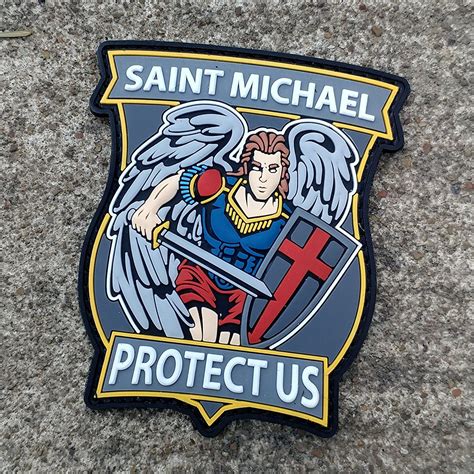 Saint Michael Protect Us Pvc Rubber Morale Patch By Neo Tactical Gear