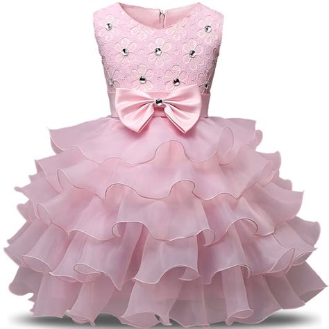 Girls Kids Evening Party Dresses Lace Baby Dresses For Birthday