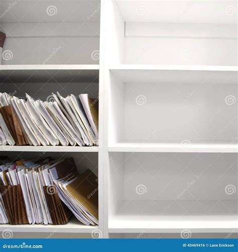 File Folders On Shelf Stock Photo Image Of Business 40469416