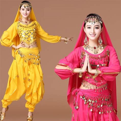 Professional Costume Set Egyptian Belly Dance Dress Clothes Bellydance Woman Bollywood Pants For
